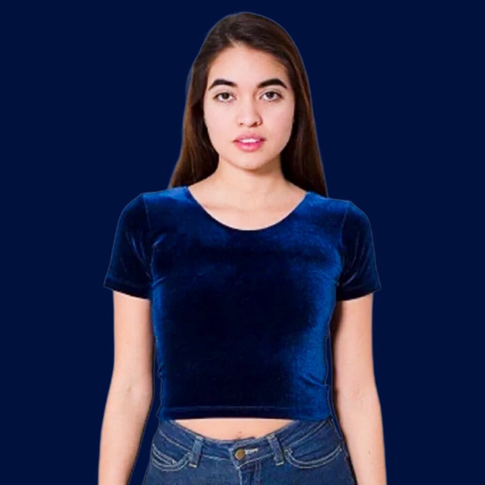 American Apparel Velvet Crop Top
